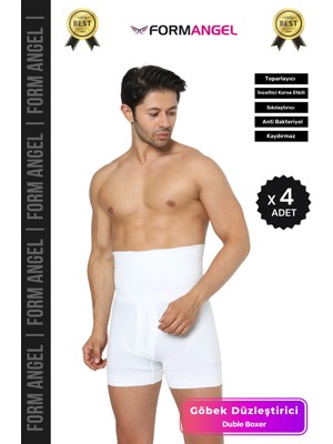 Form Angel #boxerkorse Göbek Düzleştirici Bel Basen Toparlayıcı Sıkılaştırıcı Duble Erkek Boxer Korse - 4 Adet