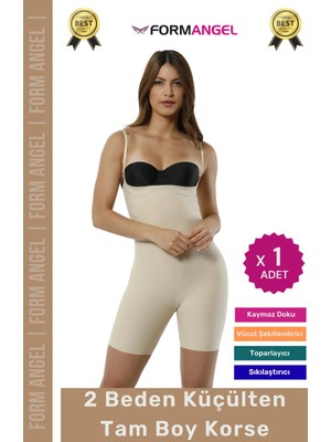 Form Angel #korse Lazer Kesim Kaymayı Önleyen Doku Dikişsiz Iz Göstermeyen Toparlayıcı Tam Boy Korse - 1 Adet