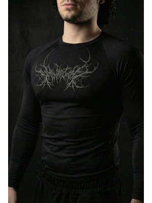 Liber Schwarzwald - Uzun Kollu Compression T-Shirt (Siyah)