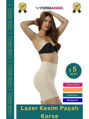 Form Angel #korse Lazer Kesim Iz Göstermeyen Kaymaz Toparlayıcı Sıkılaştırıcı Paçalı Hayalet Korse - 5 Adet