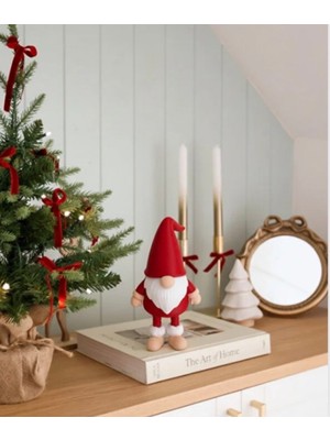 Yılbaşı Cüce Biblo-Kırmızı Şapkalı Nobel Gnome Dekor