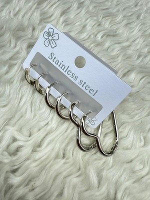 PremiumPort 6'lı Renkli Halka Küpe Seti, Şıklığınızı Tamamlar