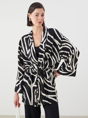 Lc Waikiki Yeni Sezon Şal Yaka Desenli Kadın Kimono
