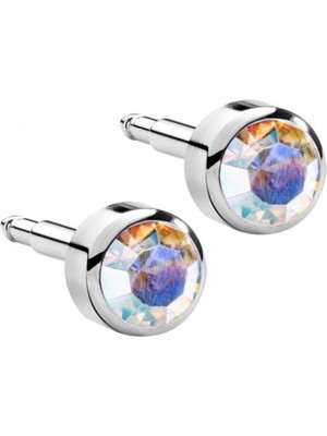 PremiumPort Steril Kulak Delme Küpesi, Parlayan Cristal, 1 Çift, Zarif Takı