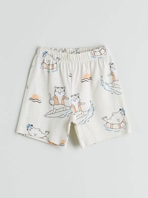 Lc Waikiki Yeni Sezon Beli Lastikli Baskılı Erkek Bebek Şort