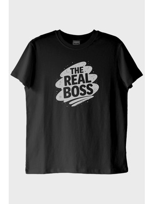 Nuugg The Real Boss Siyah Tişört
