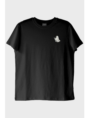 Nuugg Sevimli Hayalet Siyah Tişört