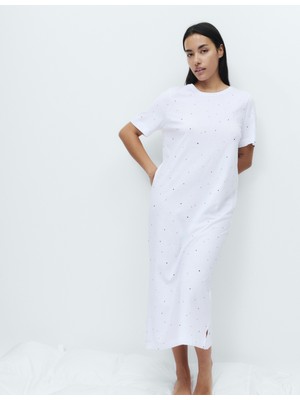 Marks & Spencer Cool Comfort Baskılı Uzun Gecelik