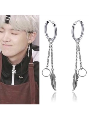 PremiumPort Şık Tüy ve Halkalı Küpe, Hediye Seçeneği, Modern Takı Tarzı