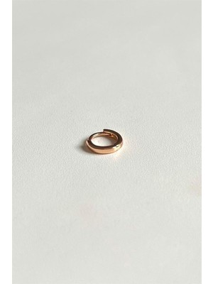 PremiumPort Şık Çelik Tekli Klipsli Halka Küpe / Piercing, Zarif ve Modern Tasarım