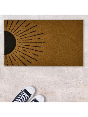 Matmel Güneş Halfsun Kapı Paspası - Bej / Siyah - 35X60 cm