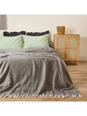 Matmel Soft Punto Çift Kişilik Yatak Örtüsü - Siyah - 200X230 cm