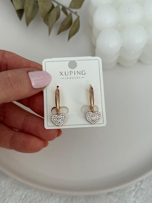 Miliva Xuping Model Mini Yıldızlı Rose - Gold Kaplama Küpe | Ithal Küpe | Zirkon Taşalı Yıldız Küpe