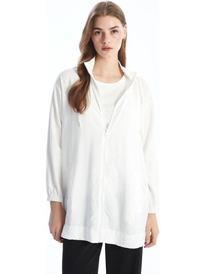 Lc Waikiki Yeni Sezon Kapüşonlu Düz Oversize Kadın Tunik