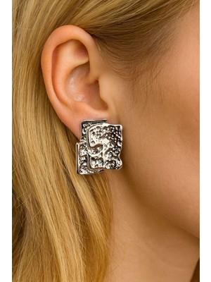 PremiumPort Şık Çelik Grometrik Küpe, Modern ve Zarif Tasarım, Günlük Kullanım Için