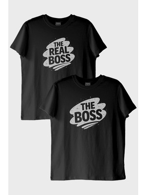 Nuugg The Boss Çift Siyah Tişört