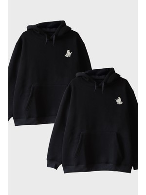 Nuugg Hayalet Silüeti Siyah Hoodie
