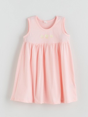 Lc Waikiki Yeni Sezon Bisiklet Yaka Kız Bebek Elbise