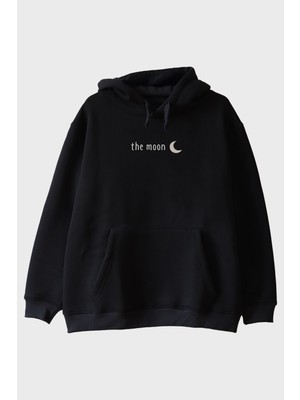 Nuugg The Moon Siyah Hoodie