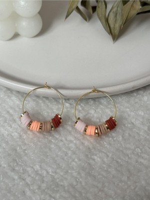 Hercy Renkli Fimo Boncuklu Halka Küpe