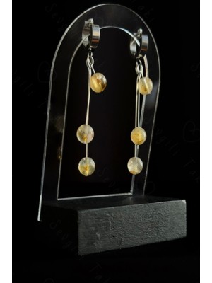 PremiumPort Doğal Taşlı Çelik Küpe - Zarif ve Şık Takı Koleksiyonu