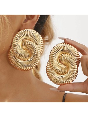 PremiumPort Şık ve Zarif Çelik Plaka Model Küpe, Günlük ve Davet Kombinleri Için