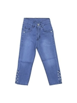 Egecan Paçası Yırtmaçlı, Taşlı Kot Pantolon