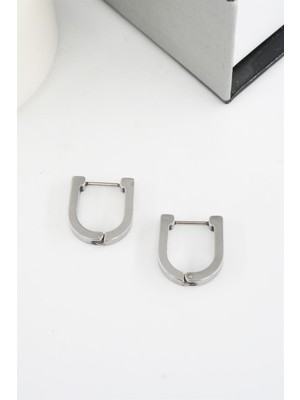 PremiumPort Şık 316L Paslanmaz Çelik Geometrik Küpe, 1.5 Cm, Zarif Tasarım
