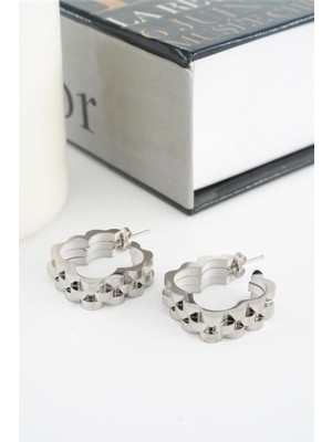 PremiumPort 316L Çelik Kadın Kare Kordon ve Küpe Seti, Şık Takı Koleksiyonu