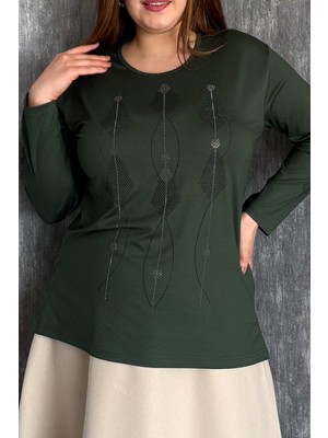 Modaplaza Kadın Önü ve Kolları Taş Işlemeli Bluz 001