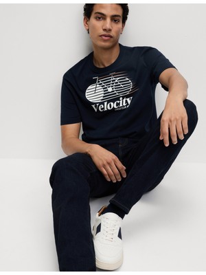 Marks & Spencer Saf Pamuklu Bisiklet Baskılı T‑shirt