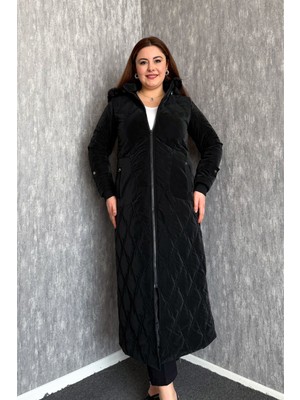 Modaplaza Kadın Kapitone Uzun Kaban 5479