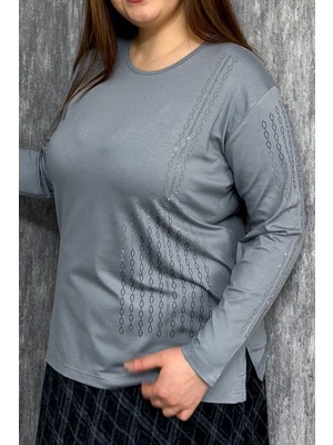 Modaplaza Kadın Önü ve Kolları Taş Işlemeli Bluz 002