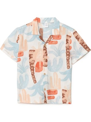 Lc Waikiki Yeni Sezon Resort Yaka Kısa Kollu Baskılı Erkek Bebek Gömlek