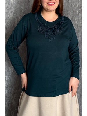 Modaplaza Kadın Taş Işlemeli Bluz 005