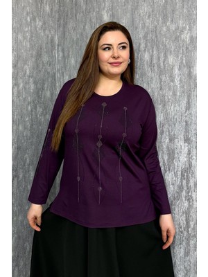 Modaplaza Kadın Önü ve Kolları Taş Işlemeli Bluz 001