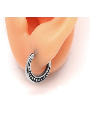 PremiumPort Ince Çelik Erkek Halka Küpe, Şık ve Zarif Tasarım