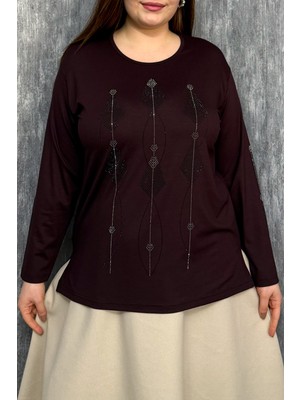 Modaplaza Kadın Önü ve Kolları Taş Işlemeli Bluz 001