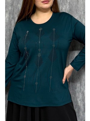 Modaplaza Kadın Önü ve Kolları Taş Işlemeli Bluz 001