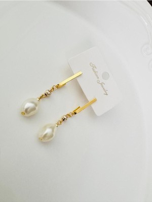 PremiumPort Şık 5 cm Inci Küpe, Zarif ve Göz Alıcı Tasarım