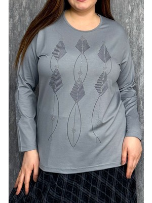 Modaplaza Kadın Önü ve Kolları Taş Işlemeli Bluz 001