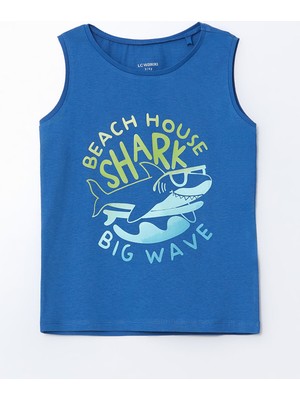Lc Waikiki Yeni Sezon Bisiklet Yaka Baby Shark Baskılı Erkek Çocuk Atlet