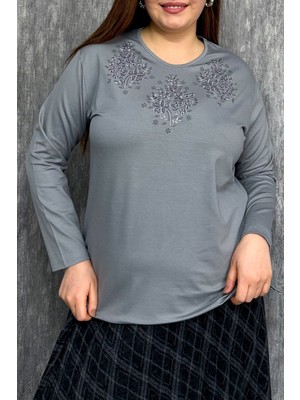 Modaplaza Kadın Taşlı Nakışlı Bluz 003