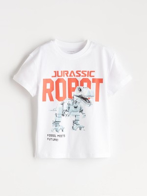 Lc Waikiki Yeni Sezon Bisiklet Yaka Baskılı Erkek Çocuk Tişört