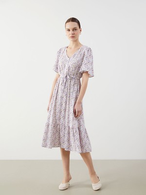 Lc Waikiki Yeni Sezon V Yaka Çiçekli Elbise