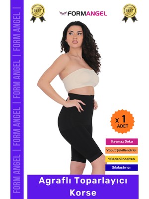 Form Angel #korse Yüksek Bel Karın Mide Toparlayıcı Popo Sıkılaştırıcı Paçalı Kadın Agraflı Korse - 1 Adet