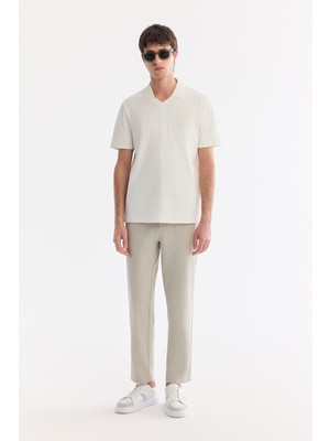 AVVA Erkek Taş Yanı Lastikli Kırışmaz Teknik Kumaş Slim Fit Pantolon A61Y3077