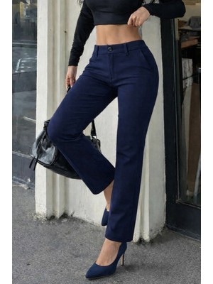 Arben Boutique Kadın Düşük Bel Cepli Dar Paça Atlas Pantolon