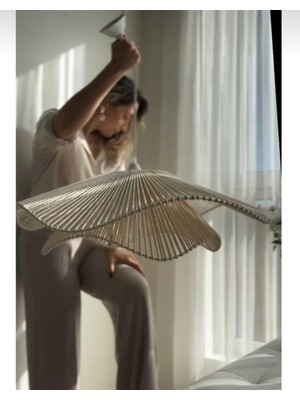 Normadia Rustik ve Bohem Tarz 50CM Çap Aydınlatma Avizesi, Ev Dekorasyonuna Şıklık Katıyor