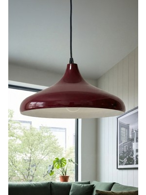 Normadia Şık Bordo Metal Sarkıt, 35 Cm, Mutfak ve Salon Aydınlatması